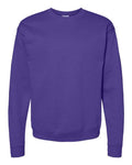 Hanes P160 EcoSmart Crewneck Sweatshirt - Purple - flat front