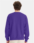 Hanes P160 EcoSmart Crewneck Sweatshirt - Purple - model back