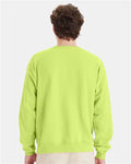 Hanes P160 EcoSmart Crewneck Sweatshirt - Safety Green - model back