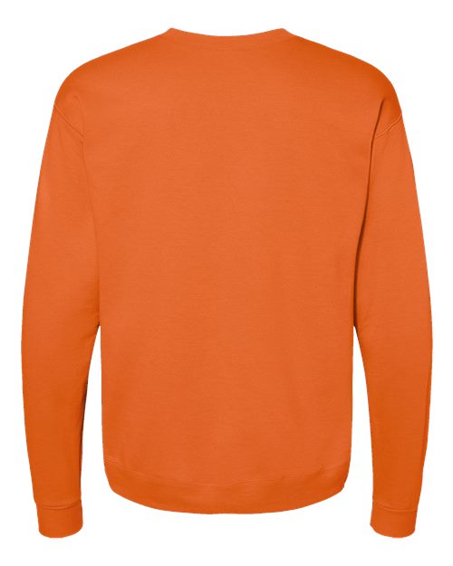 Hanes P160 EcoSmart Crewneck Sweatshirt - Safety Orange - back