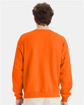 Hanes P160 EcoSmart Crewneck Sweatshirt - Safety Orange - model back