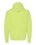 Hanes P170 EcoSmart Hooded Sweatshirt - Safety Green - back