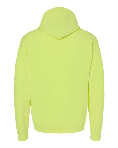 Hanes P170 EcoSmart Hooded Sweatshirt - Safety Green - side