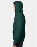 Hanes P180 Unisex EcoSmart Full-Zip Hooded Sweatshirt - Deep Forest - model side
