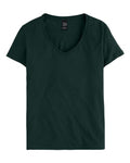 Hanes S04V Women's Perfect-T V-Neck T-Shirt - Deep Forest - front