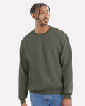 Champion S600 Powerblend Crewneck Sweatshirt - Dark Green Heather - model front