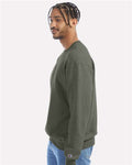 Champion S600 Powerblend Crewneck Sweatshirt - Dark Green Heather - model side