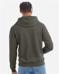 Champion S700 Powerblend Hooded Sweatshirt - Dark Green Heather - model back