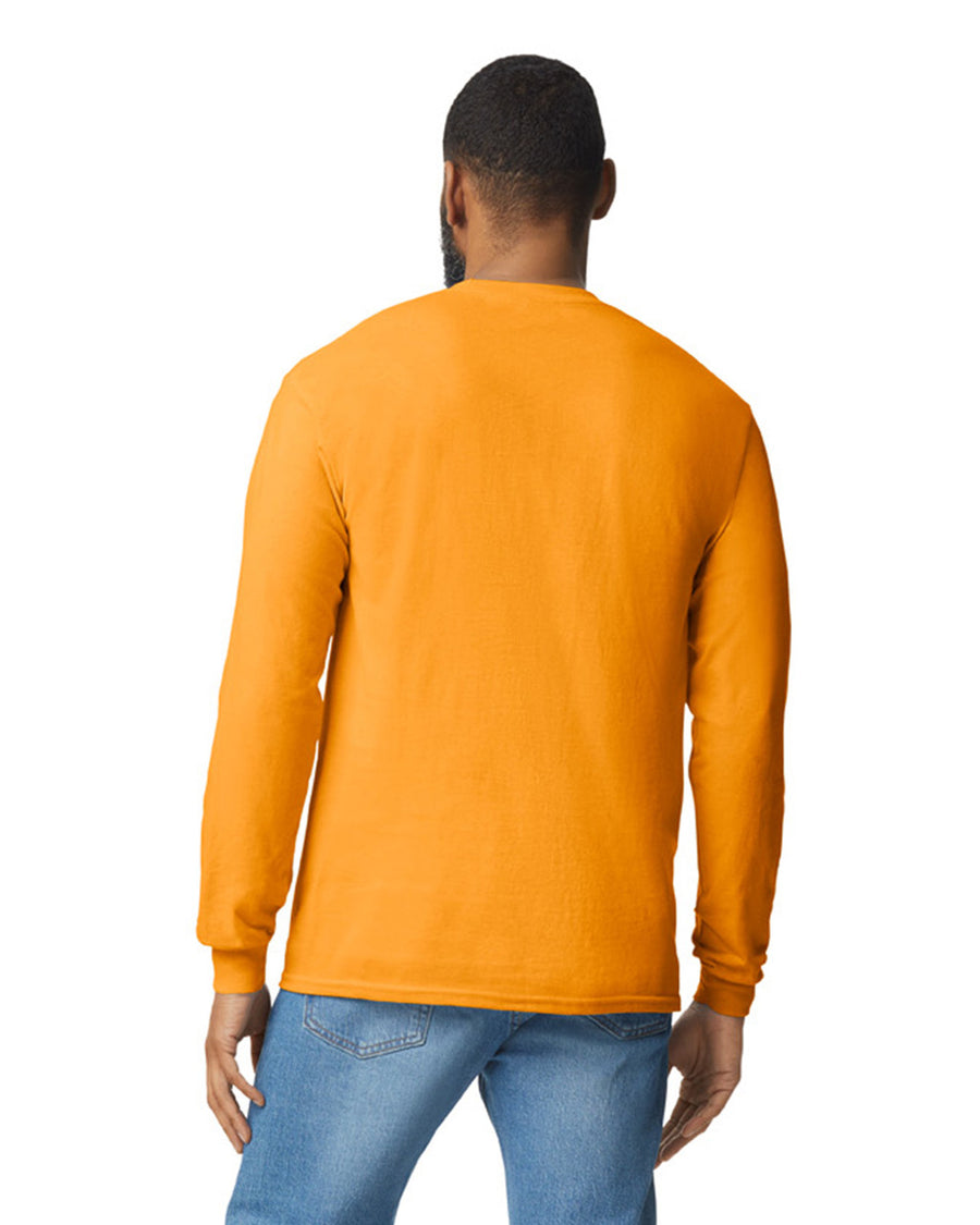 Gildan G540 Heavy Cotton Long Sleeve T-Shirt - Gold - model back
