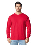 Gildan G540 Heavy Cotton Long Sleeve T-Shirt - Red - model front