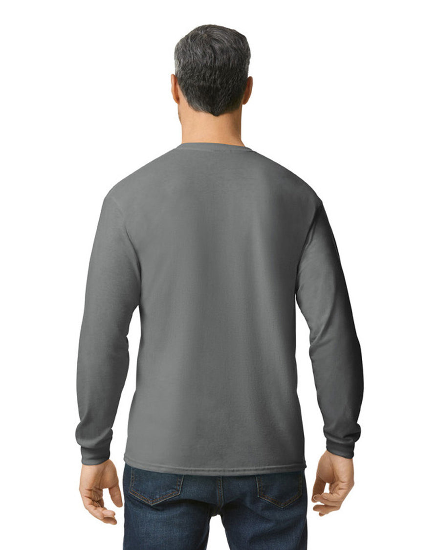 Gildan G540 Heavy Cotton Long Sleeve T-Shirt - Charcoal - model back