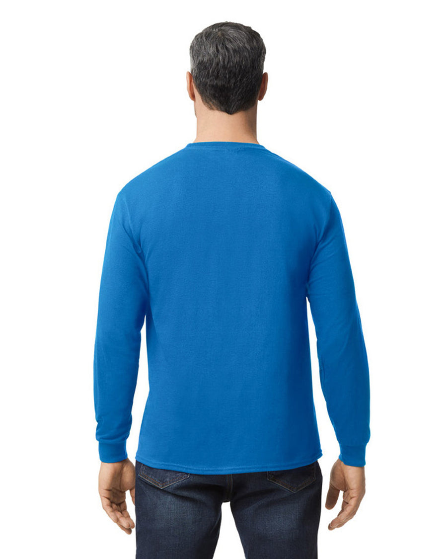Gildan G540 Heavy Cotton Long Sleeve T-Shirt - Royal - model back