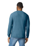 Gildan G540 Heavy Cotton Long Sleeve T-Shirt - Indigo Blue - model back