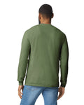 Gildan G540 Heavy Cotton Long Sleeve T-Shirt - Military Green - model back