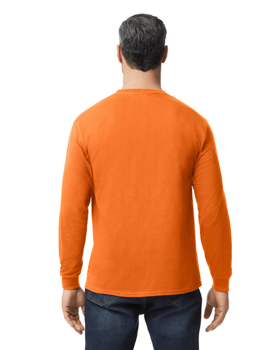 Gildan G540 Heavy Cotton Long Sleeve T-Shirt - Orange - model back