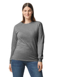 Gildan G540 Heavy Cotton Long Sleeve T-Shirt - Graphite Heather - model front