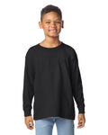 Gildan 5400B Youth Heavy Cotton Long Sleeve T-Shirt - Black - model front
