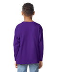Gildan 5400B Youth Heavy Cotton Long Sleeve T-Shirt - Purple - model back
