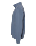 Comfort Colors 1580 Unisex Garment-Dyed Quarter-Zip Sweatshirt - Blue Jean - side