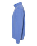 Comfort Colors 1580 Unisex Garment-Dyed Quarter-Zip Sweatshirt - Flo Blue - side