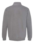 Comfort Colors 1580 Unisex Garment-Dyed Quarter-Zip Sweatshirt - Grey - back
