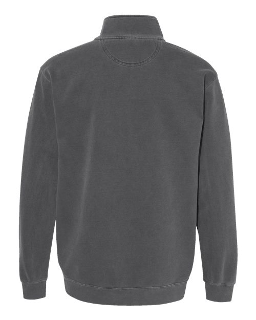 Comfort Colors 1580 Unisex Garment-Dyed Quarter-Zip Sweatshirt - Pepper - back