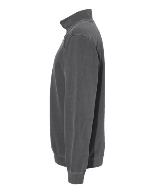 Comfort Colors 1580 Unisex Garment-Dyed Quarter-Zip Sweatshirt - Pepper - side
