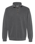Comfort Colors 1580 Unisex Garment-Dyed Quarter-Zip Sweatshirt - Pepper - front