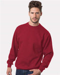 Bayside 1102 Unisex USA-Made Crewneck Sweatshirt - Cardinal - model front