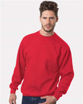 Bayside 1102 Unisex USA-Made Crewneck Sweatshirt - Red - model front