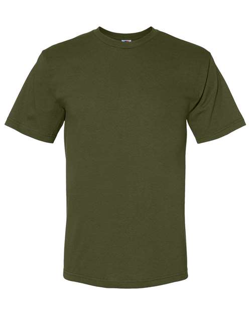 Bayside 5040 Unisex USA-Made Midweight T-Shirt - Olive - front