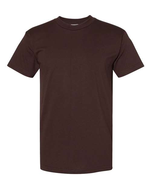 Bayside 5100 Unisex USA-Made Heavyweight T-Shirt - Chocolate - front
