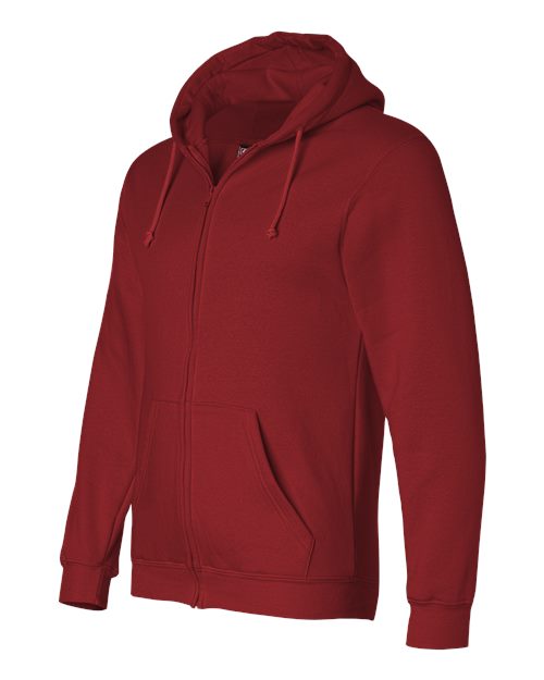Bayside 900 Unisex USA-Made Full-Zip Hooded Sweatshirt - Cardinal - side