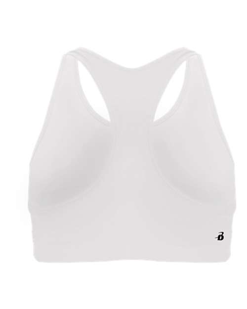 Badger 2636 Girls' B-Sport Bra Top - White - back