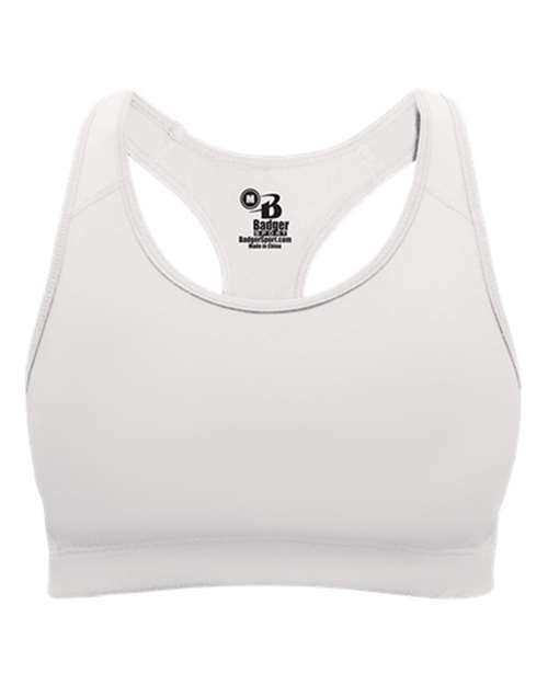 Badger 2636 Girls' B-Sport Bra Top - White - front