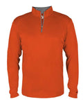 Badger 4102 Men's B-Core Quarter-Zip Pullover - Burnt Orange/ Graphite - front