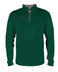 Badger 4102 Men's B-Core Quarter-Zip Pullover - Forest/ Graphite - front