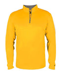 Badger 4102 Men's B-Core Quarter-Zip Pullover - Gold/ Graphite - front
