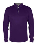 Badger 4102 Men's B-Core Quarter-Zip Pullover - Purple/ Graphite - front