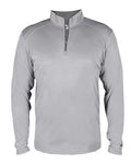Badger 4102 Men's B-Core Quarter-Zip Pullover - Silver/ Graphite - front