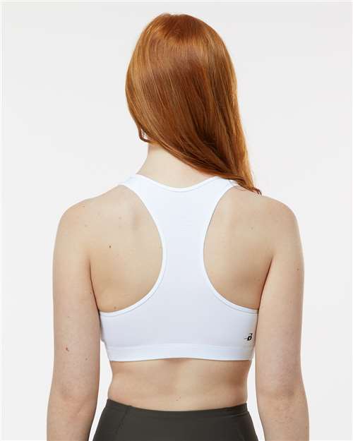 Badger 4636 Women's B-Sport Bra Top - White - model back