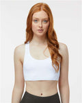 Badger 4636 Women's B-Sport Bra Top - White - model front