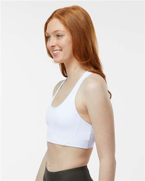 Badger 4636 Women's B-Sport Bra Top - White - model side
