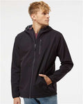 Independent Trading Co. EXP35SSZ Men's Poly-Tech Soft Shell Jacket - Black - model front