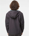 Independent Trading Co. EXP35SSZ Men's Poly-Tech Soft Shell Jacket - Graphite - model back