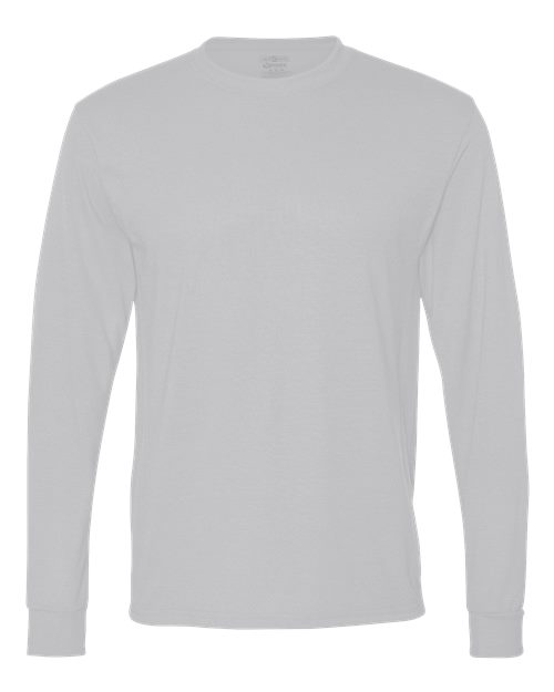 Jerzees 21MLR Unisex Dri-Power Performance Long Sleeve T-Shirt - Silver - front