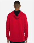 Next Level 9301 Unisex Laguna Hoodie Sweatshirt - Red/ Black - model back