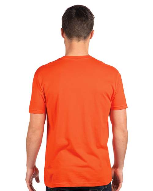 Next Level 3600 Unisex Cotton T-Shirt - Classic Orange - model back