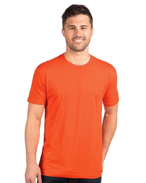 Next Level 3600 Unisex Cotton T-Shirt - Classic Orange - model front