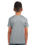 Next Level 3310 Youth Cotton T-Shirt - Light Grey - model back